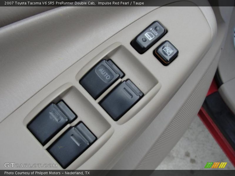 Impulse Red Pearl / Taupe 2007 Toyota Tacoma V6 SR5 PreRunner Double Cab