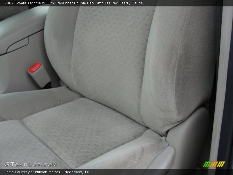Impulse Red Pearl / Taupe 2007 Toyota Tacoma V6 SR5 PreRunner Double Cab
