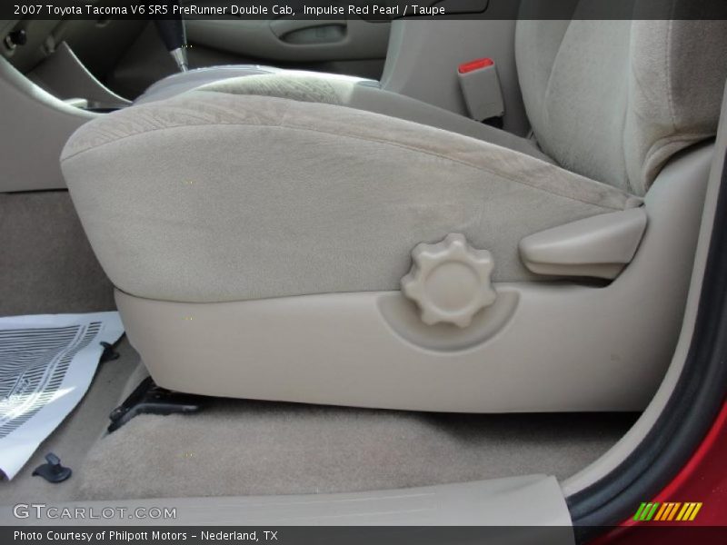 Impulse Red Pearl / Taupe 2007 Toyota Tacoma V6 SR5 PreRunner Double Cab