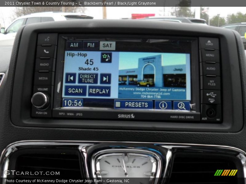 Blackberry Pearl / Black/Light Graystone 2011 Chrysler Town & Country Touring - L