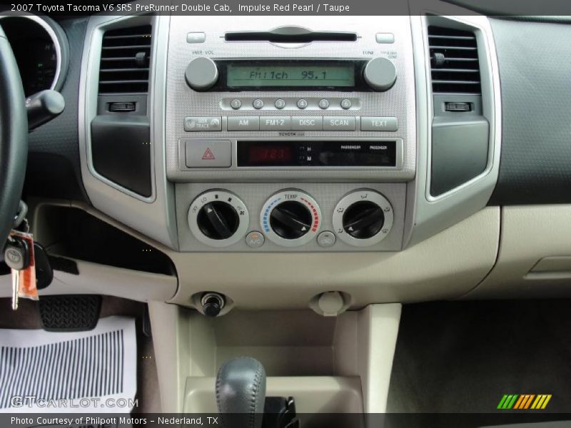 Impulse Red Pearl / Taupe 2007 Toyota Tacoma V6 SR5 PreRunner Double Cab