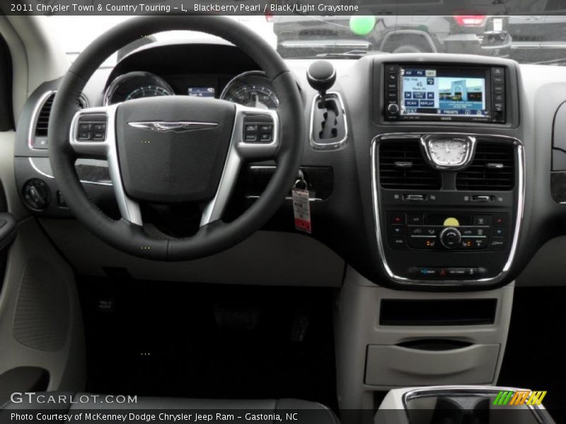 Blackberry Pearl / Black/Light Graystone 2011 Chrysler Town & Country Touring - L