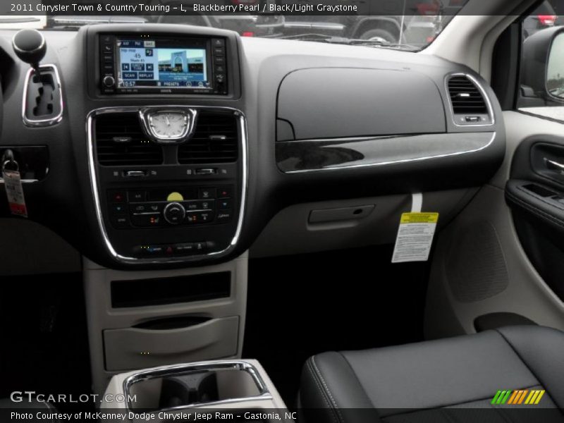 Blackberry Pearl / Black/Light Graystone 2011 Chrysler Town & Country Touring - L