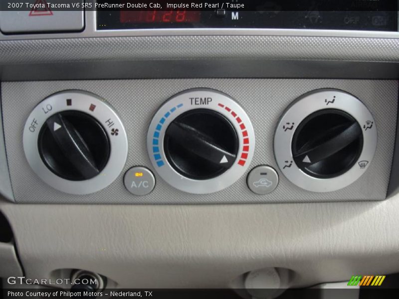 Impulse Red Pearl / Taupe 2007 Toyota Tacoma V6 SR5 PreRunner Double Cab