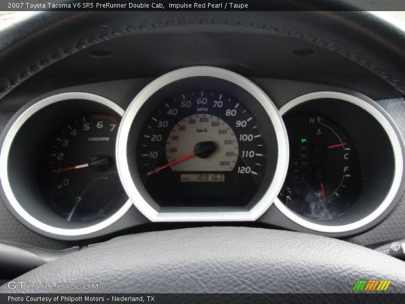 Impulse Red Pearl / Taupe 2007 Toyota Tacoma V6 SR5 PreRunner Double Cab