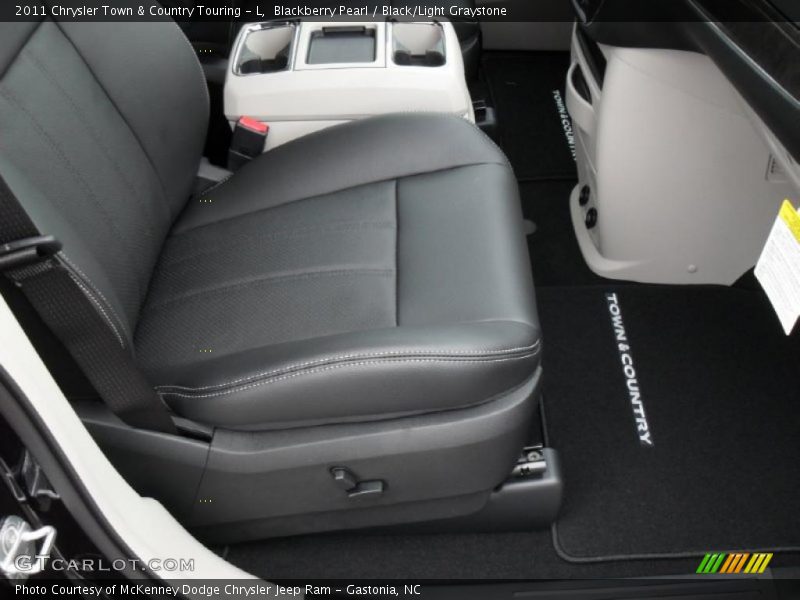 Blackberry Pearl / Black/Light Graystone 2011 Chrysler Town & Country Touring - L