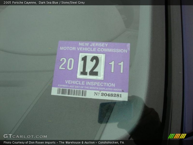 Dark Sea Blue / Stone/Steel Grey 2005 Porsche Cayenne