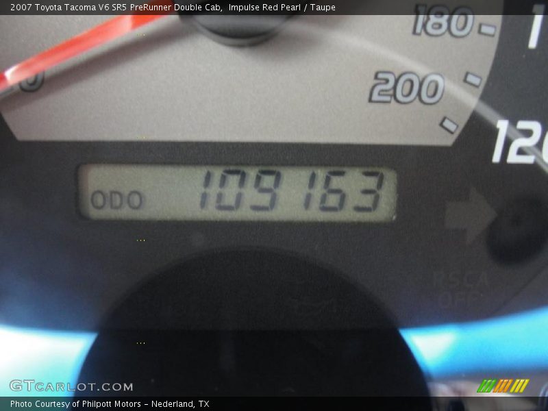 Impulse Red Pearl / Taupe 2007 Toyota Tacoma V6 SR5 PreRunner Double Cab