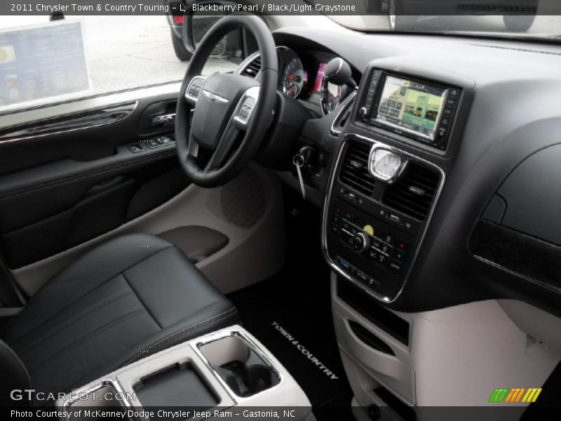 Blackberry Pearl / Black/Light Graystone 2011 Chrysler Town & Country Touring - L