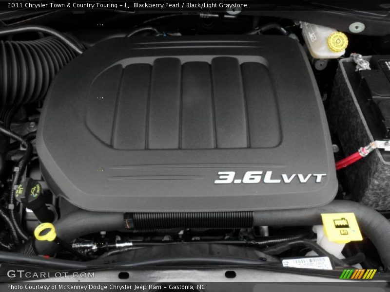 Blackberry Pearl / Black/Light Graystone 2011 Chrysler Town & Country Touring - L