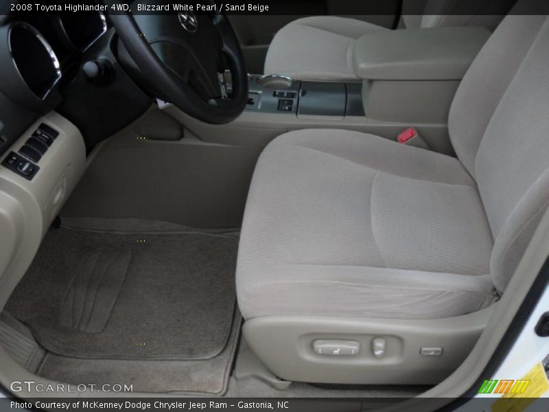 Blizzard White Pearl / Sand Beige 2008 Toyota Highlander 4WD