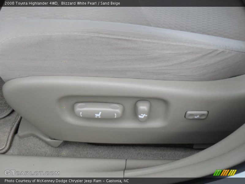 Blizzard White Pearl / Sand Beige 2008 Toyota Highlander 4WD