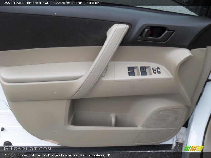 Blizzard White Pearl / Sand Beige 2008 Toyota Highlander 4WD