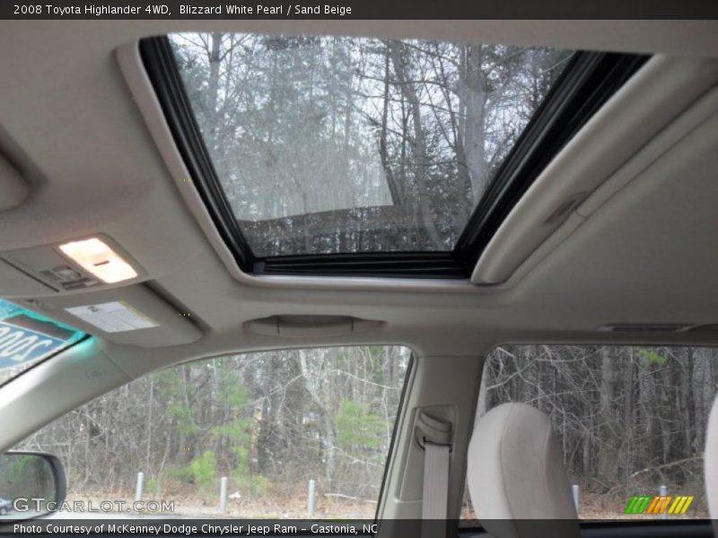Blizzard White Pearl / Sand Beige 2008 Toyota Highlander 4WD