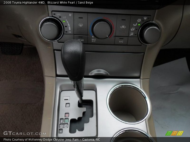 Blizzard White Pearl / Sand Beige 2008 Toyota Highlander 4WD