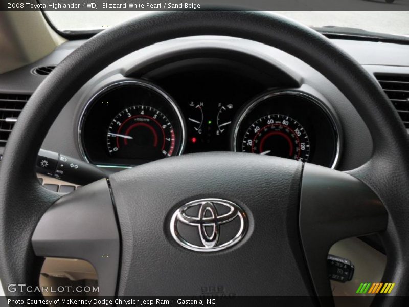 Blizzard White Pearl / Sand Beige 2008 Toyota Highlander 4WD