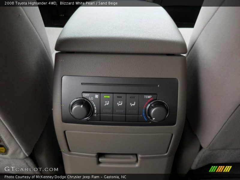 Blizzard White Pearl / Sand Beige 2008 Toyota Highlander 4WD