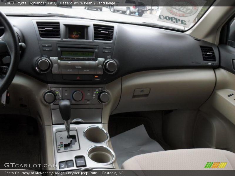 Blizzard White Pearl / Sand Beige 2008 Toyota Highlander 4WD