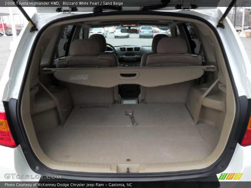 Blizzard White Pearl / Sand Beige 2008 Toyota Highlander 4WD
