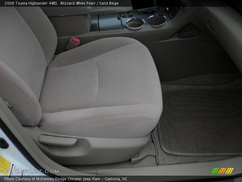 Blizzard White Pearl / Sand Beige 2008 Toyota Highlander 4WD