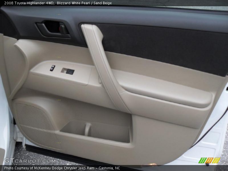 Blizzard White Pearl / Sand Beige 2008 Toyota Highlander 4WD