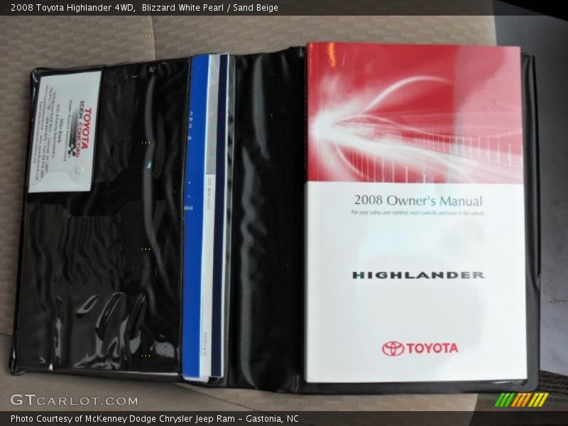 Blizzard White Pearl / Sand Beige 2008 Toyota Highlander 4WD