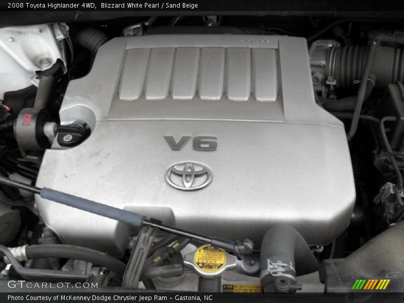 Blizzard White Pearl / Sand Beige 2008 Toyota Highlander 4WD