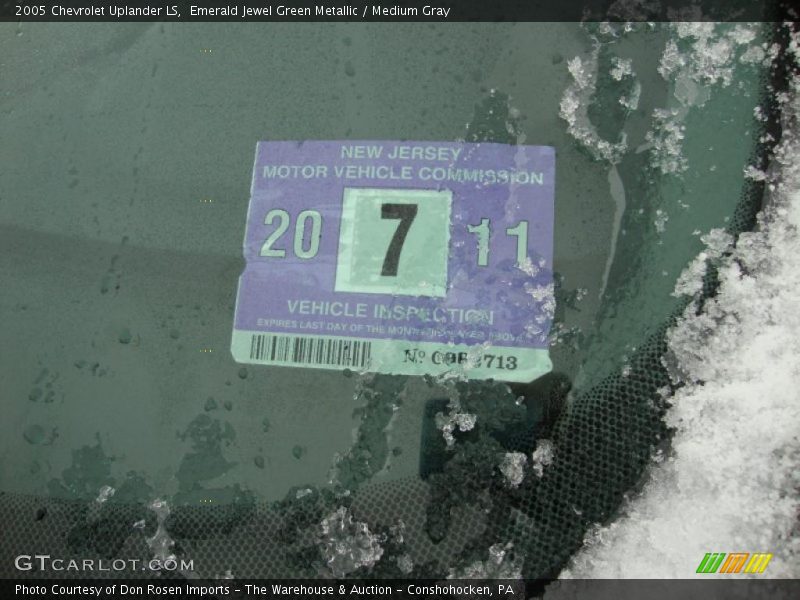 Emerald Jewel Green Metallic / Medium Gray 2005 Chevrolet Uplander LS