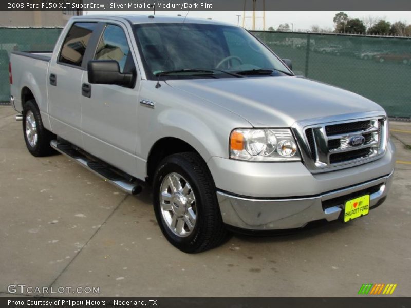 Silver Metallic / Medium/Dark Flint 2008 Ford F150 XLT SuperCrew