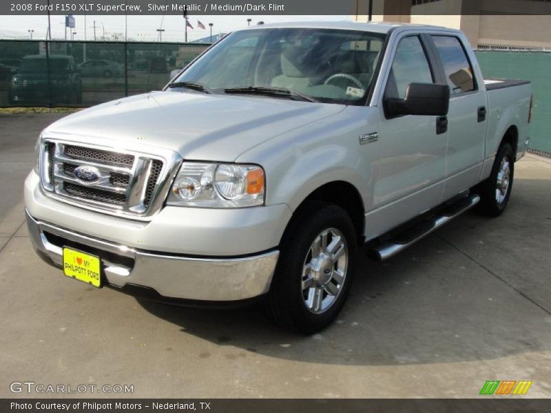 Silver Metallic / Medium/Dark Flint 2008 Ford F150 XLT SuperCrew