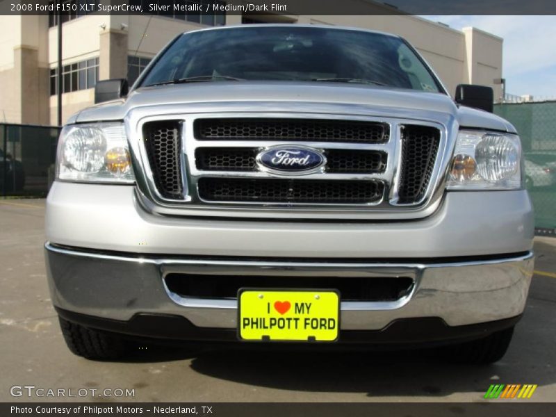 Silver Metallic / Medium/Dark Flint 2008 Ford F150 XLT SuperCrew