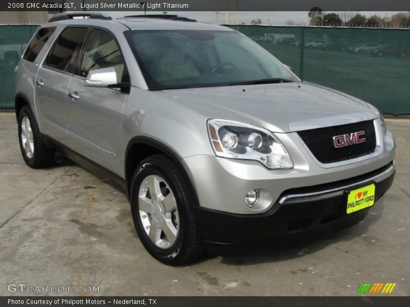 Liquid Silver Metallic / Light Titanium 2008 GMC Acadia SLT