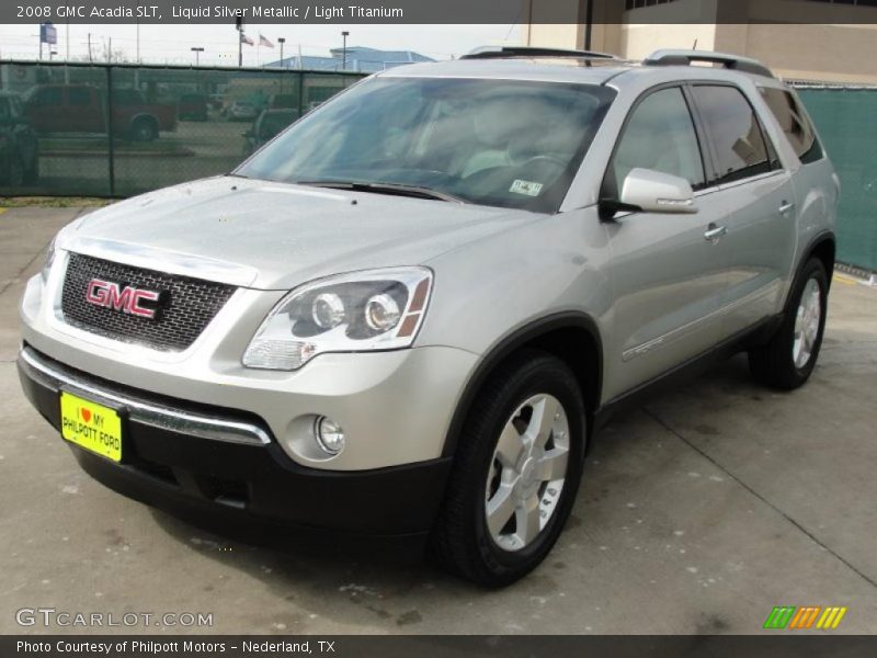 Liquid Silver Metallic / Light Titanium 2008 GMC Acadia SLT