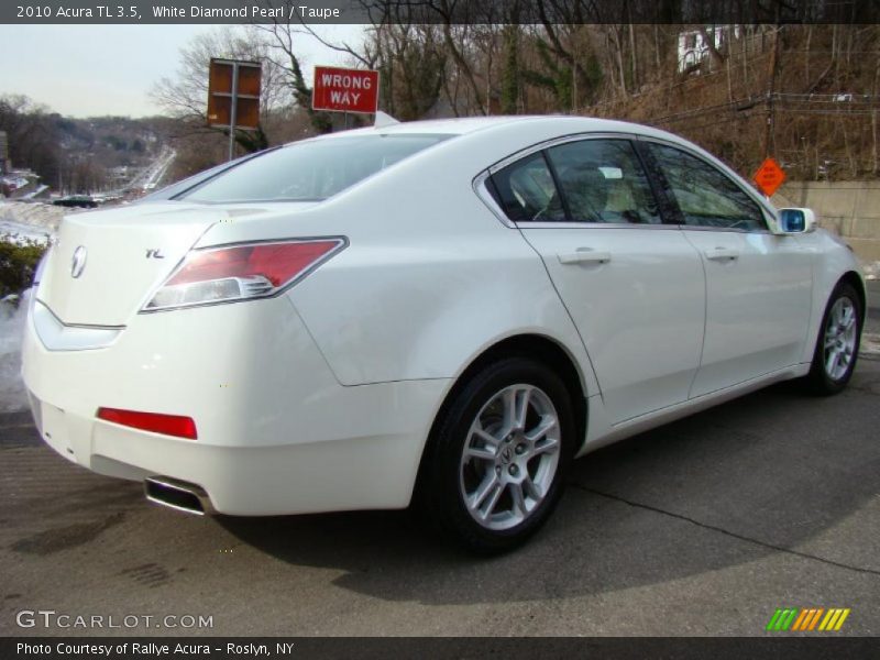White Diamond Pearl / Taupe 2010 Acura TL 3.5