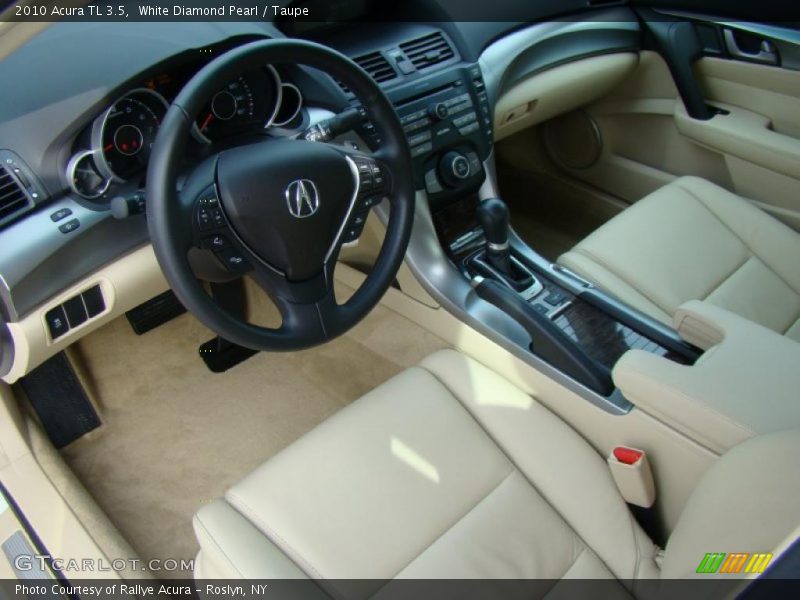 White Diamond Pearl / Taupe 2010 Acura TL 3.5