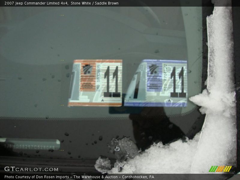 Stone White / Saddle Brown 2007 Jeep Commander Limited 4x4