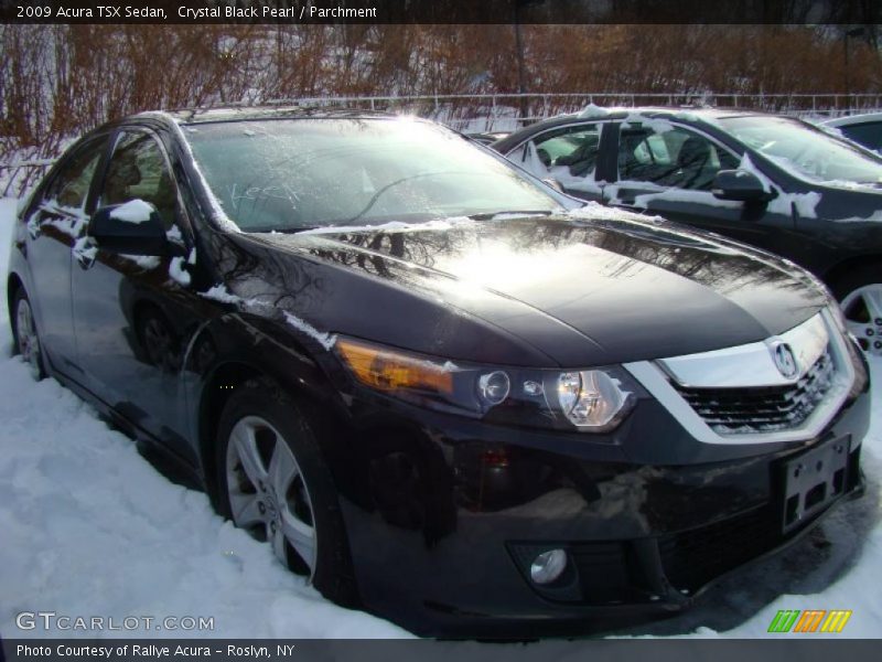 Crystal Black Pearl / Parchment 2009 Acura TSX Sedan