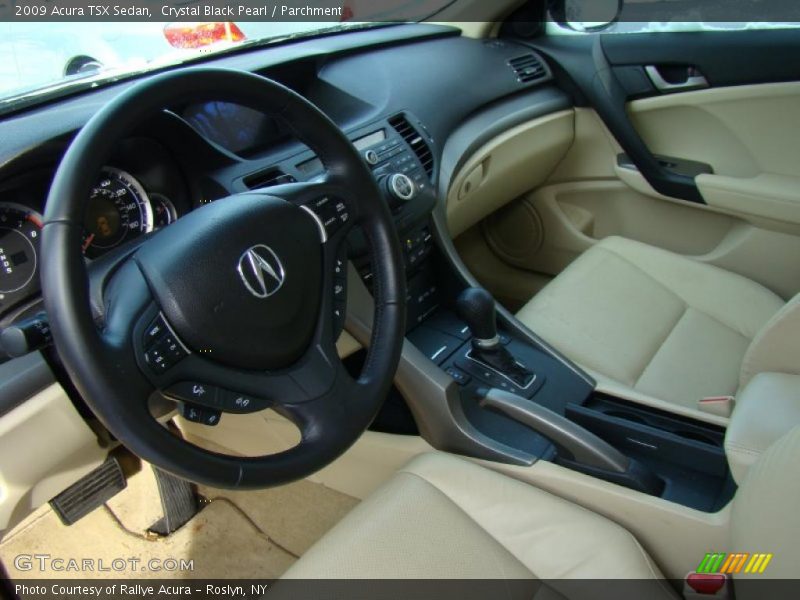 Crystal Black Pearl / Parchment 2009 Acura TSX Sedan