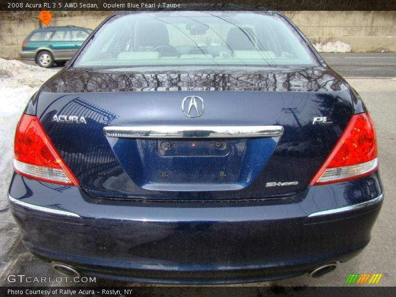 Opulent Blue Pearl / Taupe 2008 Acura RL 3.5 AWD Sedan