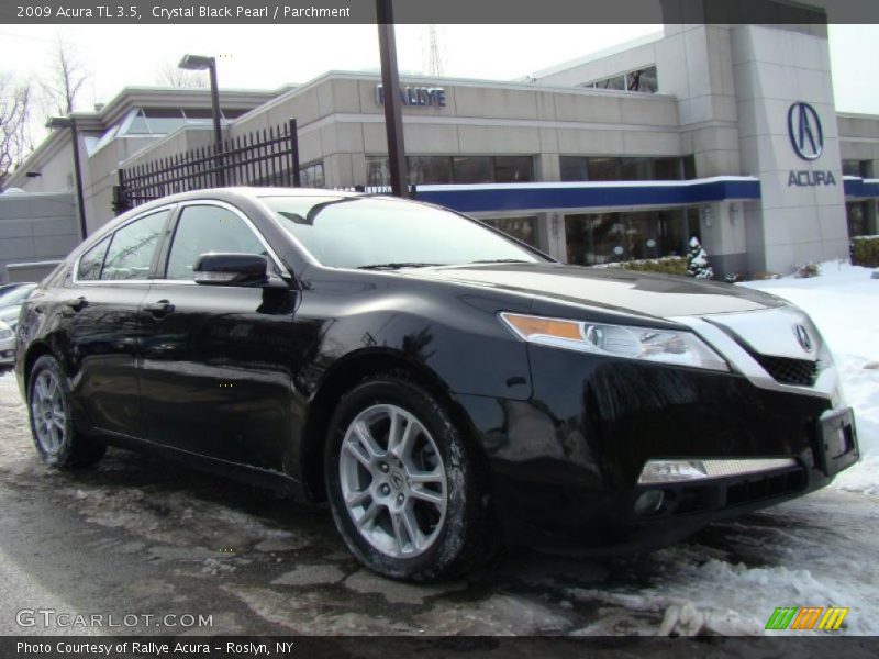 Crystal Black Pearl / Parchment 2009 Acura TL 3.5