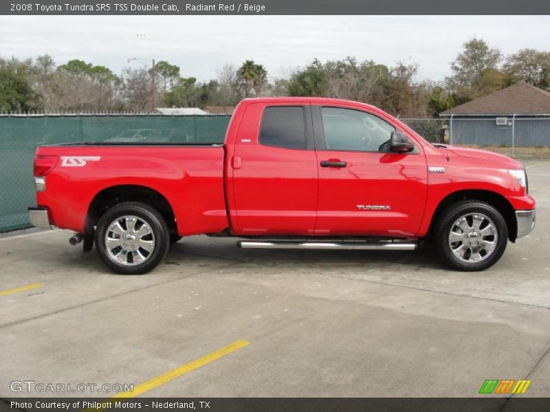 Radiant Red / Beige 2008 Toyota Tundra SR5 TSS Double Cab