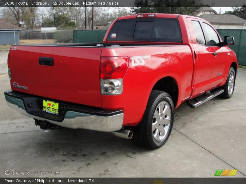 Radiant Red / Beige 2008 Toyota Tundra SR5 TSS Double Cab
