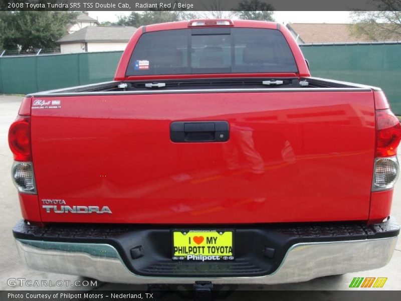 Radiant Red / Beige 2008 Toyota Tundra SR5 TSS Double Cab