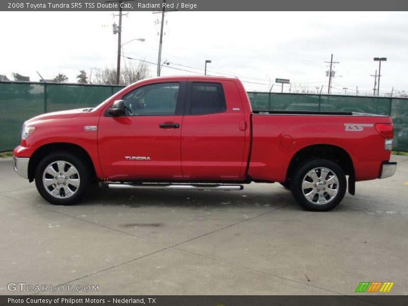 Radiant Red / Beige 2008 Toyota Tundra SR5 TSS Double Cab