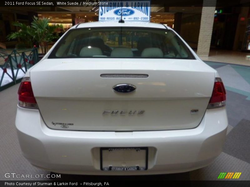 White Suede / Medium Stone 2011 Ford Focus SE Sedan