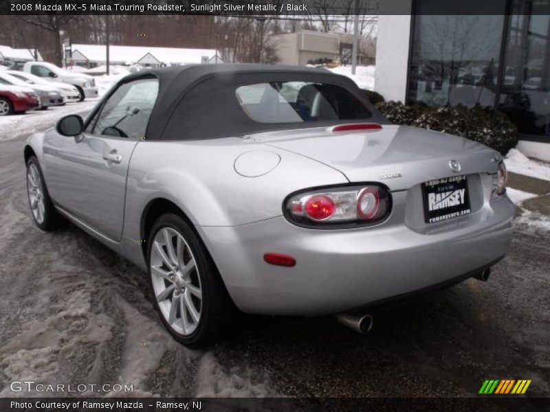 Sunlight Silver Metallic / Black 2008 Mazda MX-5 Miata Touring Roadster