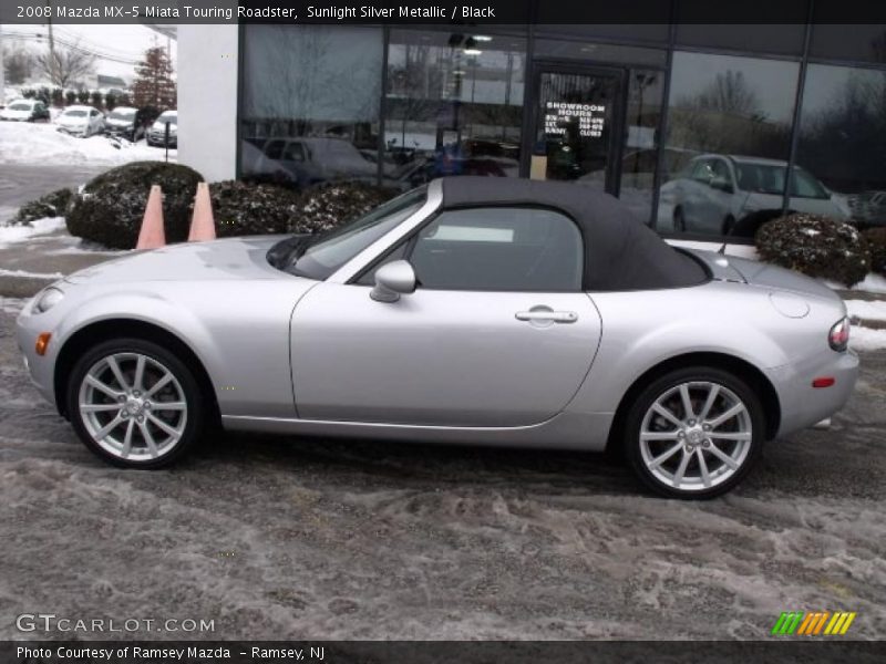 Sunlight Silver Metallic / Black 2008 Mazda MX-5 Miata Touring Roadster