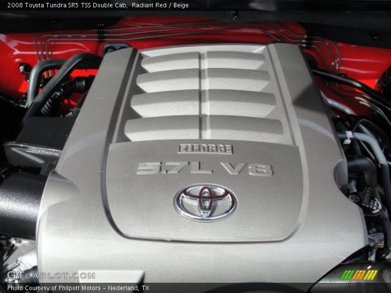 Radiant Red / Beige 2008 Toyota Tundra SR5 TSS Double Cab