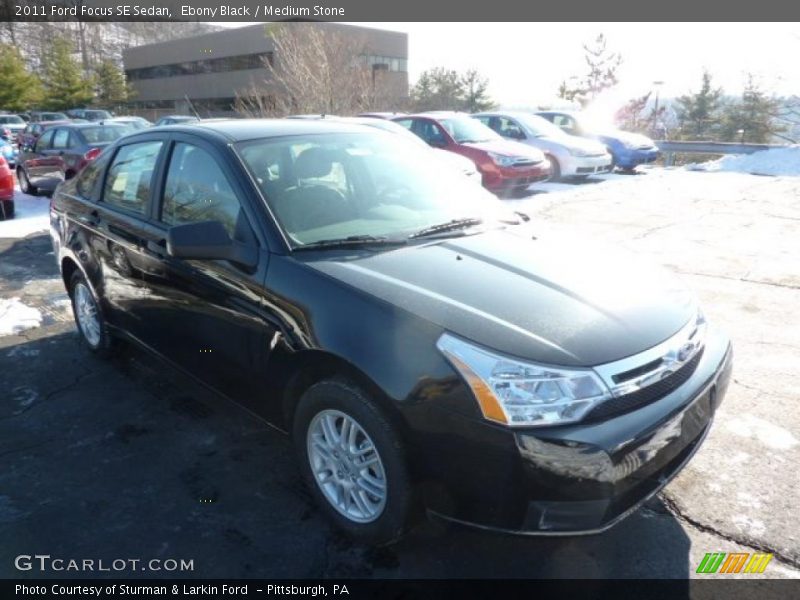 Ebony Black / Medium Stone 2011 Ford Focus SE Sedan