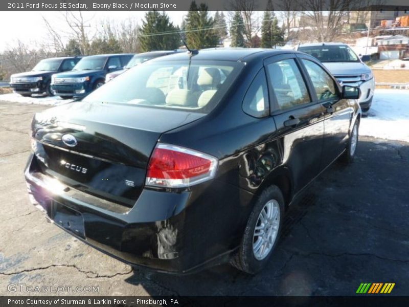 Ebony Black / Medium Stone 2011 Ford Focus SE Sedan